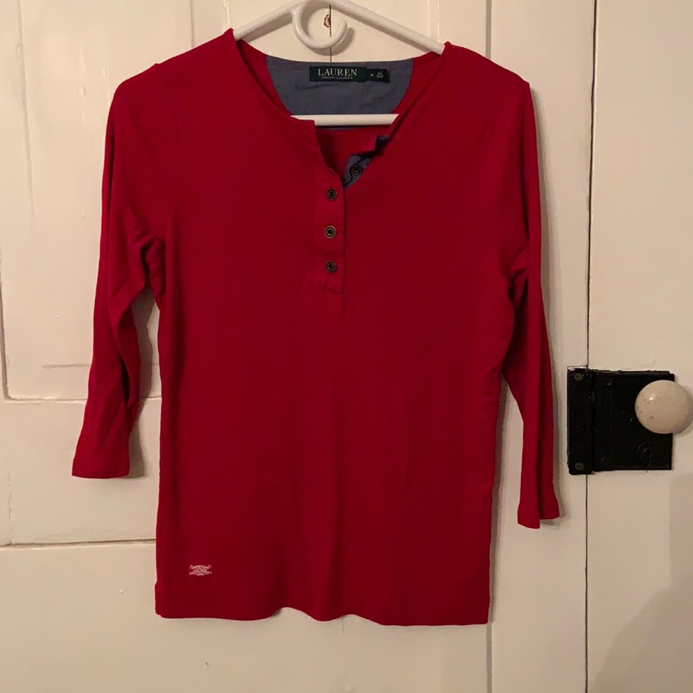 Women’s M Ralph Lauren 3/4 length shirt